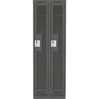 Casiers Clean Line, Bloc de 2, 24" x 12" x 76", Acier, Charbon, Rivet (assembl&eacute;), Perfor&eacute; Sécurité Médic
