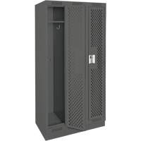 Casiers Clean Line, Bloc de 3, 36" x 18" x 76", Acier, Charbon, Rivet (assembl&eacute;), Perfor&eacute; Sécurité Médic