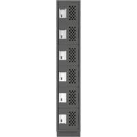 Clean-Line Perforated Lockerette, 6 -tier, 12" x 72" x 12", Steel Sécurité Médic