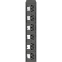 Clean-Line Perforated Lockerette, 6 -tier, 12" x 72" x 12", Steel Sécurité Médic