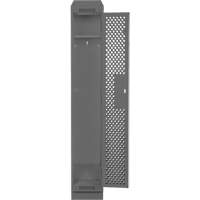 Clean Line Lockers, 12" x 12" x 82", Steel, Charcoal, Rivet (Assembled), Perforated Sécurité Médic