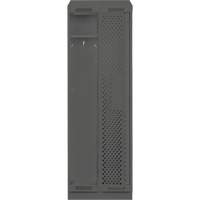 Clean Line Lockers, Bank of 2, 24" x 12" x 82", Steel, Charcoal, Rivet (Assembled), Perforated Sécurité Médic