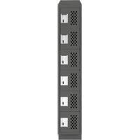 Clean-Line Perforated Lockerette, 6 -tier, 12" x 72" x 12", Steel Sécurité Médic
