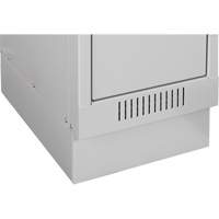 Clean Line Economy Lockers Recessed Base, 1 Banks, 4" H x 12" W x 18" D, Grey, Steel Sécurité Médic