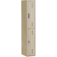 Concorde Heavy-Duty Lockers, 2 -tier, 12" x 18" x 72", Steel, Beige, Welded (Assembled) Sécurité Médic