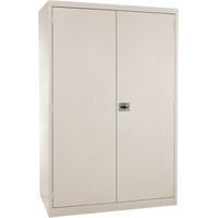 Deep Hi-Boy Storage Cabinet, Steel, 4 Shelves, 72" H x 36" W x 24" D, Beige Sécurité Médic