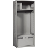 Gear Locker, Steel, 24" W x 24" D x 72" H, Grey Sécurité Médic