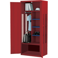 Deluxe Gear Locker, Steel, 36" W x 24" D x 72" H, Red Sécurité Médic