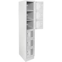 Clean-Line Perforated Lockerette, 6 -tier, 12" x 72" x 12", Steel Sécurité Médic