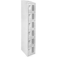 Clean-Line Perforated Lockerette, 6 -tier, 12" x 72" x 12", Steel Sécurité Médic