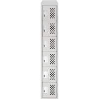 Clean-Line Perforated Lockerette, 6 -tier, 12" x 72" x 12", Steel Sécurité Médic