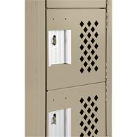 Assembled Lockerettes Clean Line Perforated Economy Lockers, 6 -tier, 18" x 72" x 12", Steel Sécurité Médic