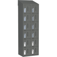 Casiers robustes Concorde, 6 niveaux, Bloc de 2, 24" x 18" x 78", Acier, Charbon, Soud&eacute; (assembl&eacute;) Sécurité Médic