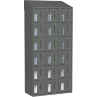 Casiers robustes Concorde, 6 niveaux, Bloc de 3, 36" x 18" x 78", Acier, Charbon, Soud&eacute; (assembl&eacute;) Sécurité Médic
