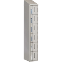 Concorde Heavy-Duty Lockers, 6 -tier, 12" x 18" x 78", Steel, Grey, Welded (Assembled) Sécurité Médic
