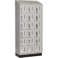 Casiers robustes Concorde, 6 niveaux, Bloc de 3, 36" x 18" x 82", Acier, Gris, Soud&eacute; (assembl&eacute;) Sécurité Médic