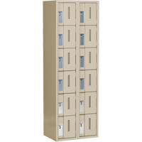 Casiers robustes Concorde, 6 niveaux, Bloc de 2, 24" x 18" x 72", Acier, Beige, Soud&eacute; (assembl&eacute;) Sécurité Médic