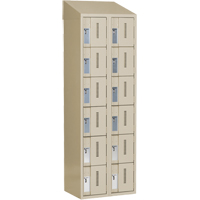 Casiers robustes Concorde, 6 niveaux, Bloc de 2, 24" x 18" x 78", Acier, Beige, Soud&eacute; (assembl&eacute;) Sécurité Médic