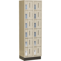 Casiers robustes Concorde, 6 niveaux, Bloc de 2, 24" x 18" x 76", Acier, Beige, Soud&eacute; (assembl&eacute;) Sécurité Médic