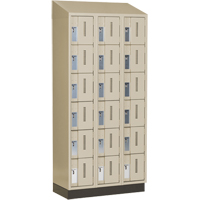 Concorde Heavy-Duty Lockers, 6 -tier, Bank of 3, 36" x 18" x 82", Steel, Beige, Welded (Assembled) Sécurité Médic