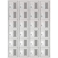 Clean Line Lockerettes, 6 -tier, Bank of 4, 18" x 72" x 12", Steel Sécurité Médic