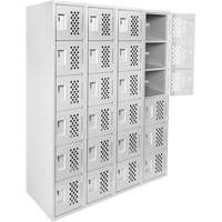 Clean Line Lockerettes, 6 -tier, Bank of 4, 18" x 72" x 12", Steel Sécurité Médic