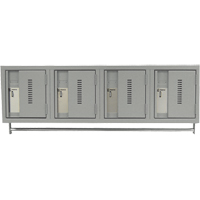 Wall Hung Lockers - Heavy Duty, Bank of 4, 18" x 12" x 12", Steel Sécurité Médic