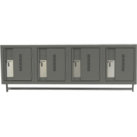 Wall Hung Lockers - Heavy Duty, Bank of 4, 18" x 12" x 12", Steel Sécurité Médic