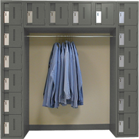 Archettes Concorde Heavy Duty Lockers, 16 -tier, Bank of 3, 18" x 72" x 72", Steel Sécurité Médic