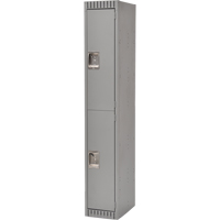 Lockers, 2 -tier, 12" x 18" x 72", Steel, Grey, Knocked Down Sécurité Médic
