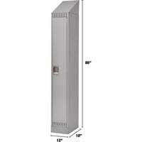 Lockers, 12" x 18" x 86", Steel, Grey, Knocked Down Sécurité Médic