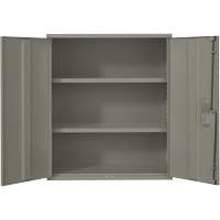 Armoire de rangement Lo-Boy, Acier, 2 Tablettes, 40" h x 36" la x 18" P, Gris Sécurité Médic