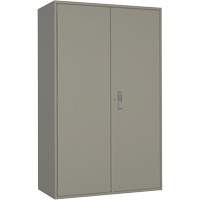 Armoire de rangement Hi-Boy tr&egrave;s large, Acier, 4 Tablettes, 72" h x 48" la x 24" P, Gris Sécurité Médic