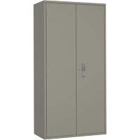 Armoire de rangement Hi-Boy, Acier, 4 Tablettes, 72" h x 36" la x 18" P, Gris Sécurité Médic