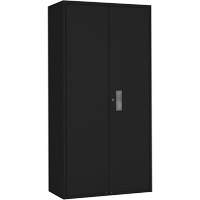 Armoire garde-robe, Acier, 36" la x 18" p x 72" h, Noir Sécurité Médic