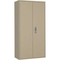 Armoire de rangements combin&eacute;s, Acier, 6 Tablettes, 72" h x 36" la x 18" P, Beige Sécurité Médic
