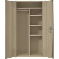 Armoire de rangements combin&eacute;s, Acier, 6 Tablettes, 72" h x 36" la x 18" P, Beige Sécurité Médic