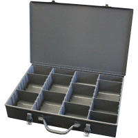 Compartment Steel Scoop Boxes, 17.875" W x 12" D x 3" H, 13 Compartments Sécurité Médic