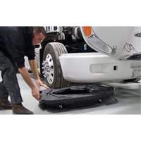 Bac de vidange d'huile pour camion &agrave; profil bas avec couvercle Sécurité Médic