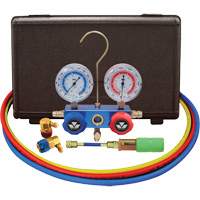 Automotive R134A 2-Way Manifold Gauge Set with Mini Dye Injector Sécurité Médic