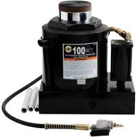 Air Actuated Bottle Jack, 100 Ton(s), Air Hydraulic/Manual Hydraulic, 17-22/25" Raised Height Sécurité Médic
