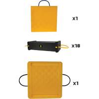 20-Piece CribLok Composite Cribbing System Kit Sécurité Médic