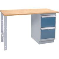 &eacute;tabli industriel, Porte a/combinaison de tiroirs, Cap 1000 lb, 60" la x 36" p, 34" h Sécurité Médic