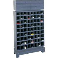 Unit&eacute; de stockage modulaire pour petites pi&egrave;ces, Acier, 18 tiroirs, 33-3/4" x 12-1/4" x 58-5/8", Gris Sécurité Médic