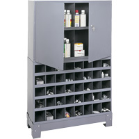 Unit&eacute; de stockage modulaire pour petites pi&egrave;ces, Acier, 0 tiroirs, 33-3/4" x 12-1/4" x 53-1/2", Gris Sécurité Médic