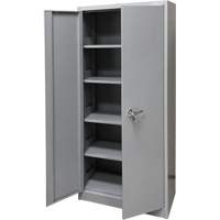 Storage Cabinet, Steel, 4 Shelves, 66" H x 30" W x 15" D, Grey Sécurité Médic