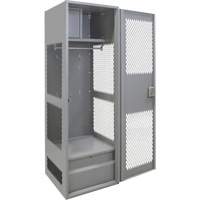 Gear Locker with Door, Steel, 24" W x 24" D x 72" H, Grey Sécurité Médic