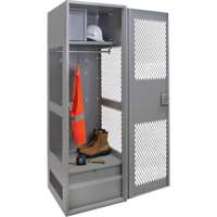 Gear Locker with Door, Steel, 24" W x 24" D x 72" H, Grey Sécurité Médic