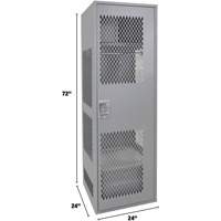 Gear Locker with Door, Steel, 24" W x 24" D x 72" H, Grey Sécurité Médic