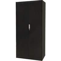 Armoire de rangement combin&eacute;e, 36" la x 18" p x 72" h, Noir Sécurité Médic